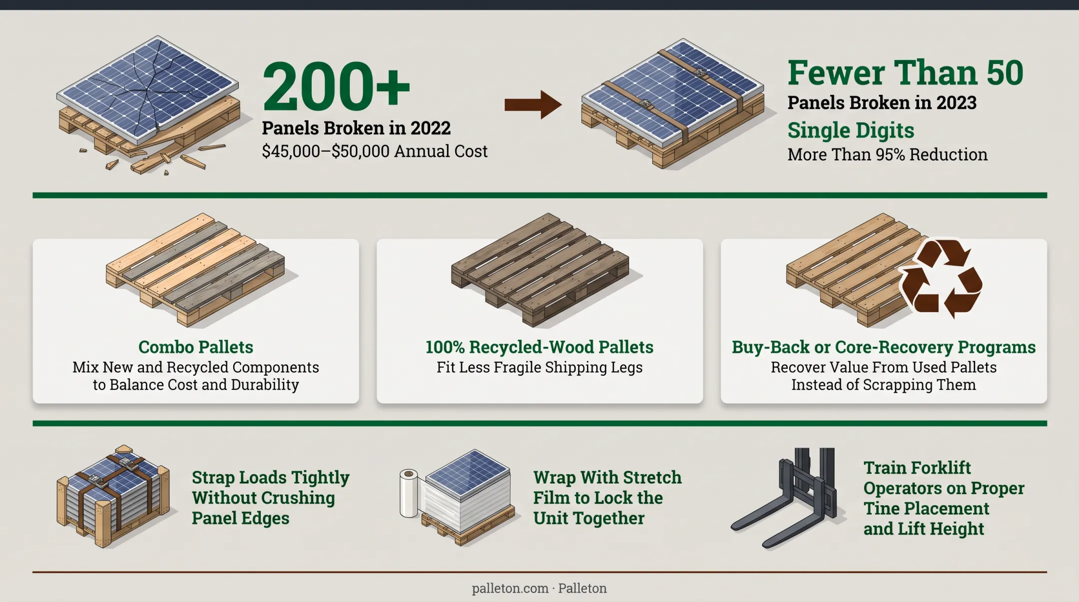 Seal Solar case study breakage reduction from 2022 to 2023 timeline