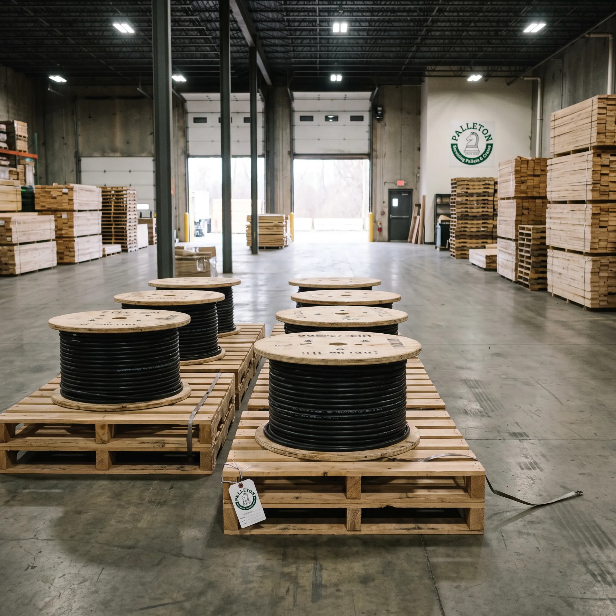 48x48 Wood Drum Pallets for Shipping