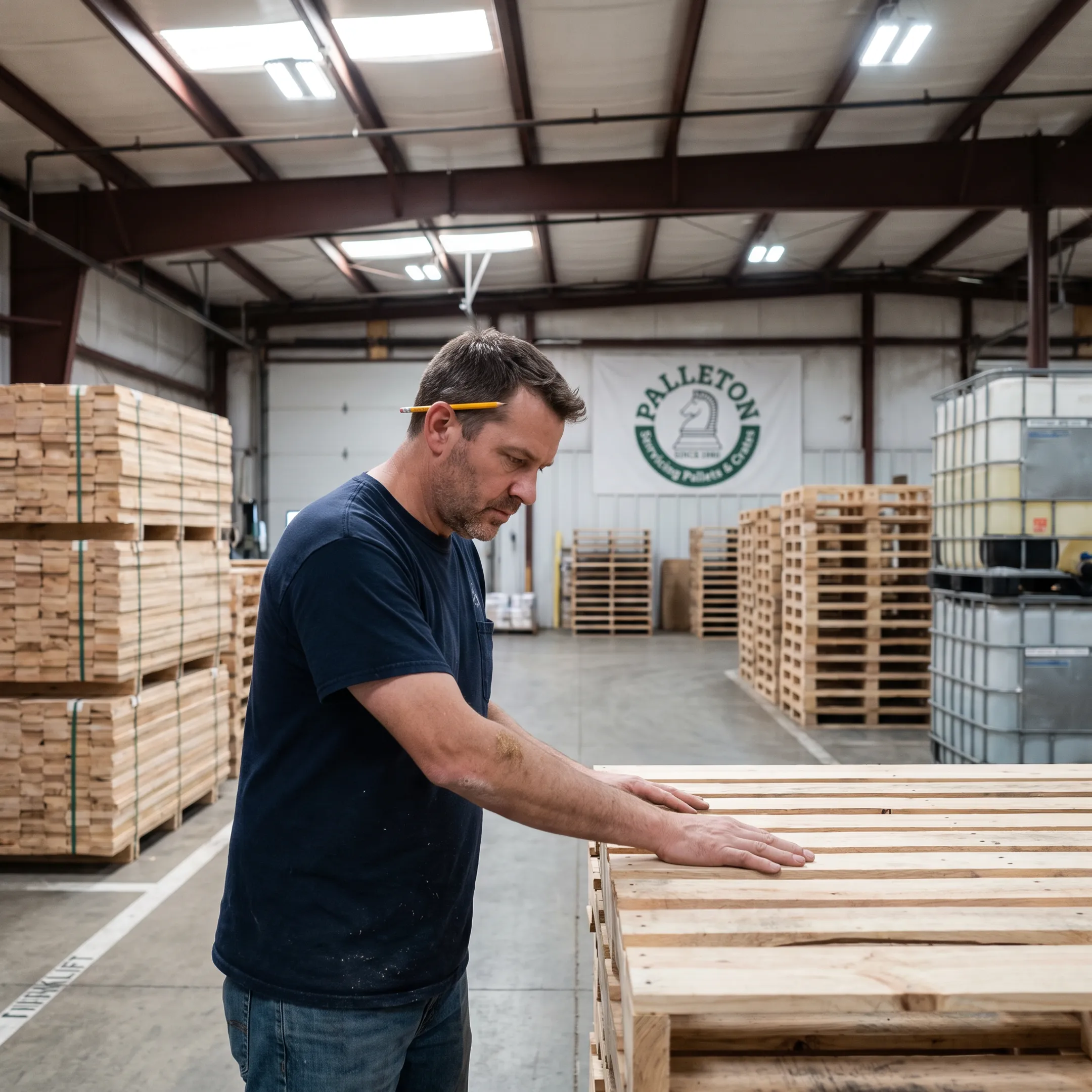 Custom pallets prepared for agricultural shipments