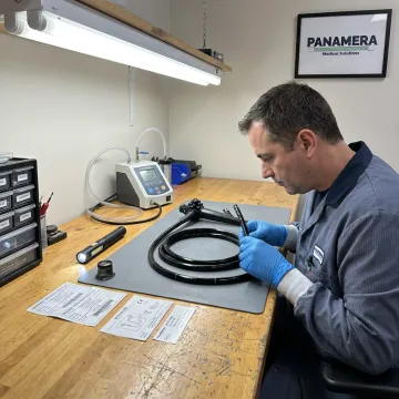 Endoscope repair process in a service lab