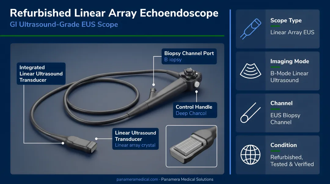 Panamera Medical Solutions refurbished linear array echoendoscope equipment for GI facilities