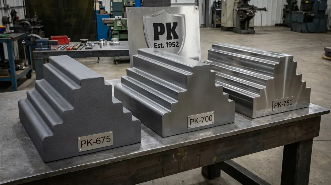 Parkway-Kew HVOF tungsten carbide coated wire drawing blocks PK grades displayed