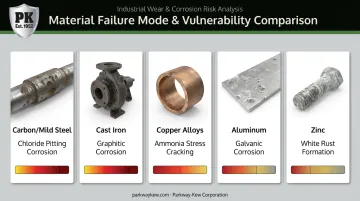 Comparison of five metals most susceptible to industrial corrosion