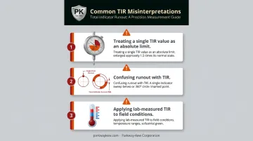 Three common TIR misinterpretations in manufacturing measurement infographic