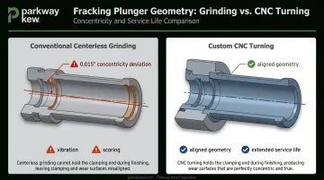 Fracking plunger concentricity error versus precision CNC turned geometry comparison