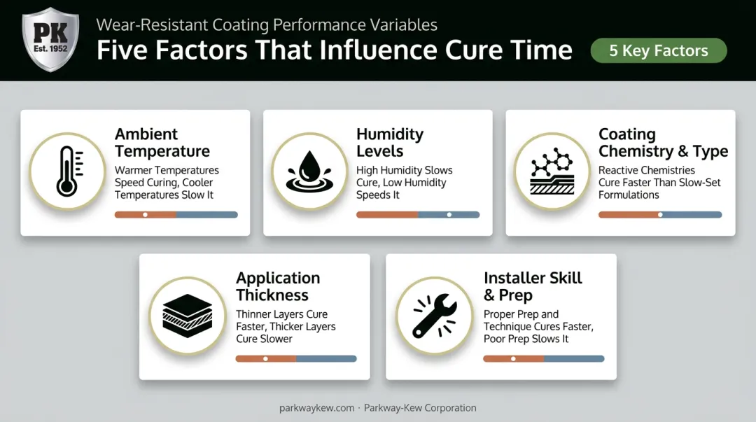 Five factors affecting ceramic coating cure time comparison chart