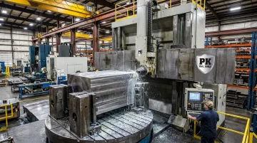 Parkway-Kew large-diameter CNC turning and grinding equipment handling industrial components