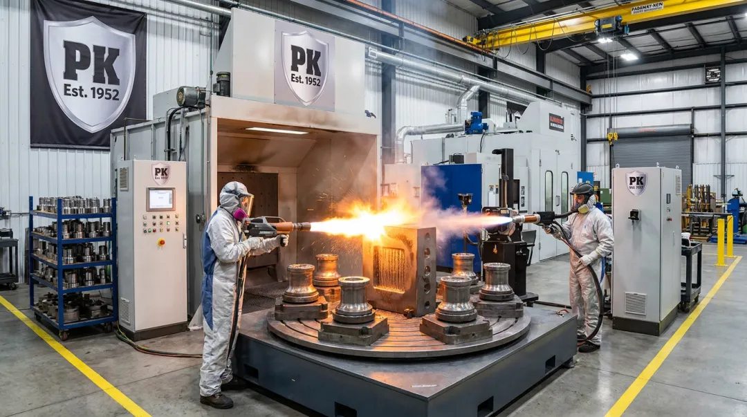 Parkway-Kew facility applying protective coating to industrial wire drawing blocks