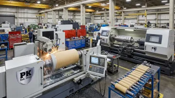 CNC machining and grinding equipment used for turbine housing coating precision