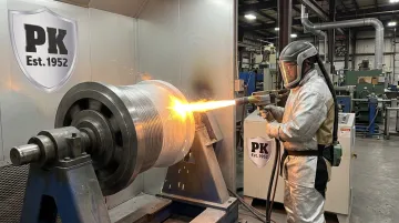 Parkway-Kew HVOF tungsten carbide coating application on wire drawing block