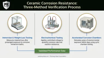 Three standard methods for testing ceramic corrosion resistance