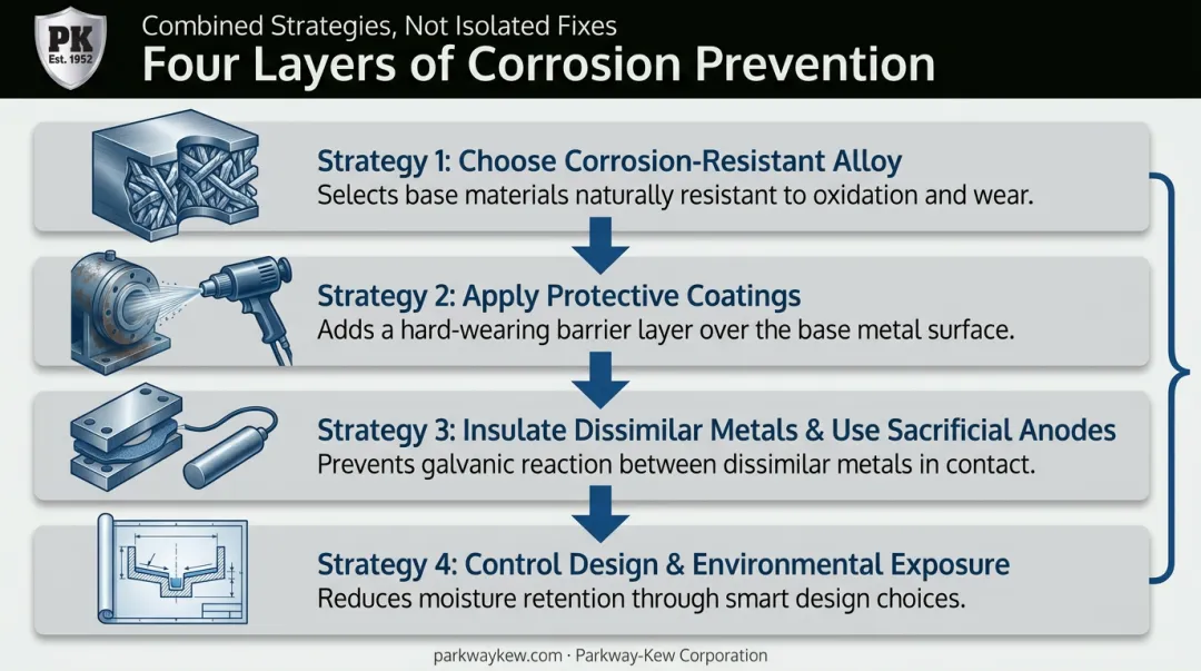 Four-strategy framework for preventing aluminum corrosion in industrial settings