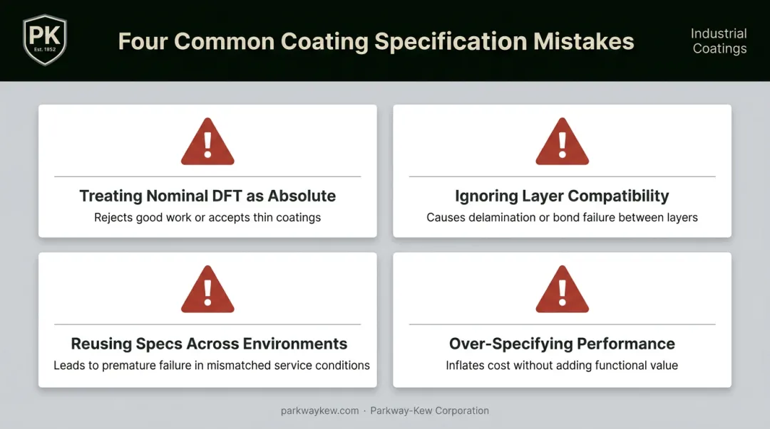 Four common coating specification mistakes that cause premature project failure