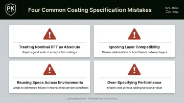 Four common coating specification mistakes that cause premature project failure