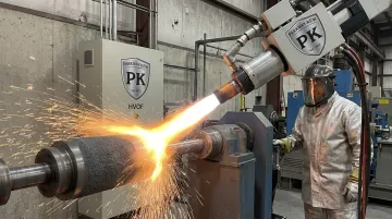 Parkway-Kew HVOF tungsten carbide thermal spray coating application on industrial component