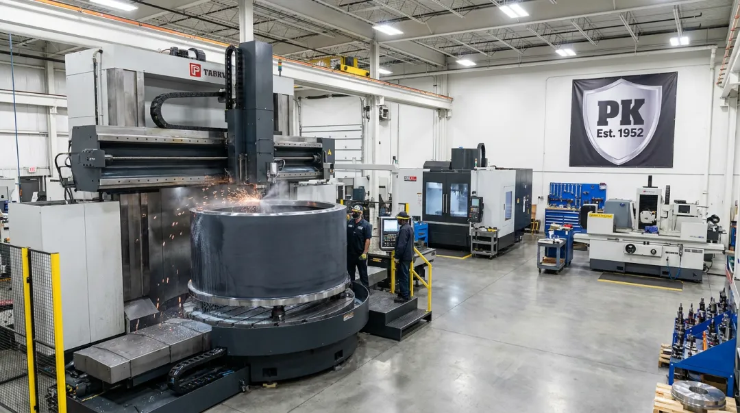 Parkway-Kew finishing shop with CNC machining and large-diameter grinding equipment