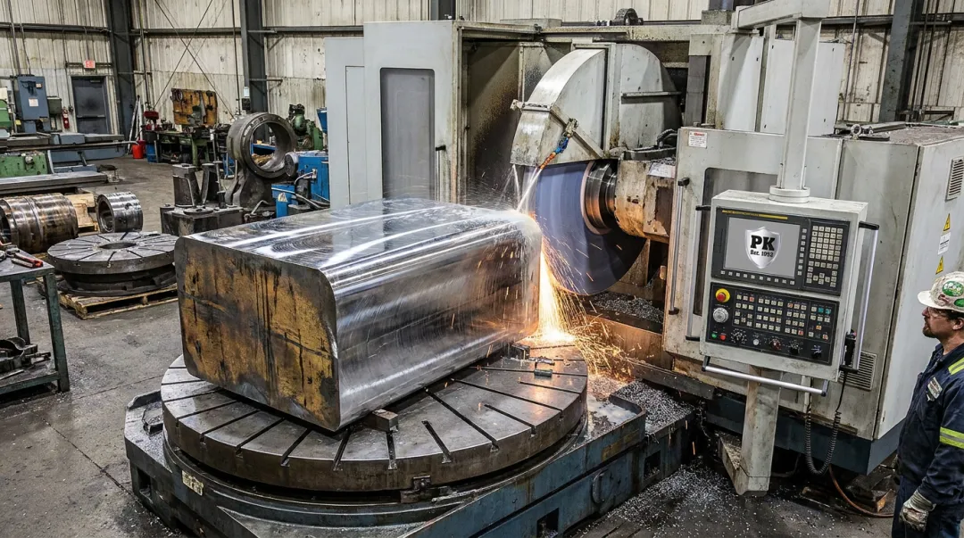 CNC grinding equipment restoring large wire drawing block surface finish