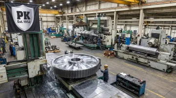 Parkway-Kew machine shop showing large-capacity CNC milling and grinding equipment