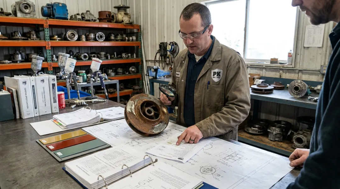 Parkway-Kew engineer consulting on industrial coating selection for heavy equipment