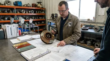 Parkway-Kew engineer consulting on industrial coating selection for heavy equipment