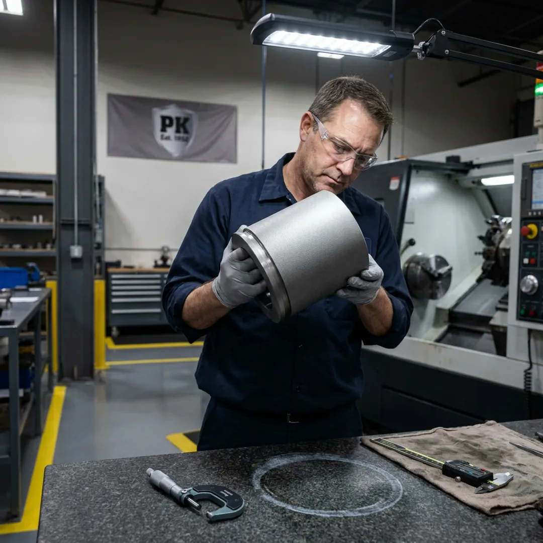 Industrial coating process on a large metal part