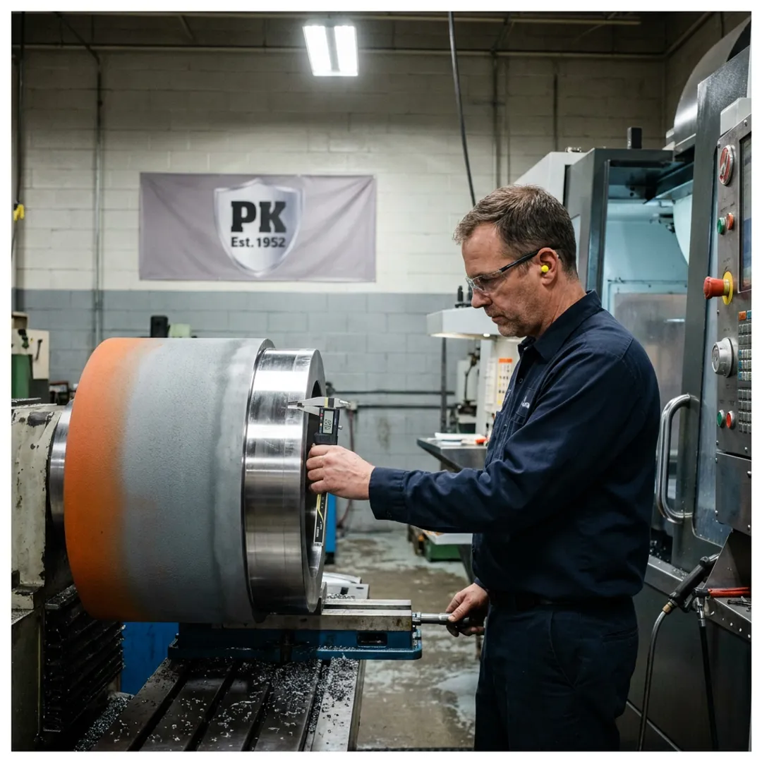 CNC milling process for an industrial component