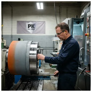 CNC milling process for an industrial component