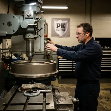 CNC machining process for a metal casting