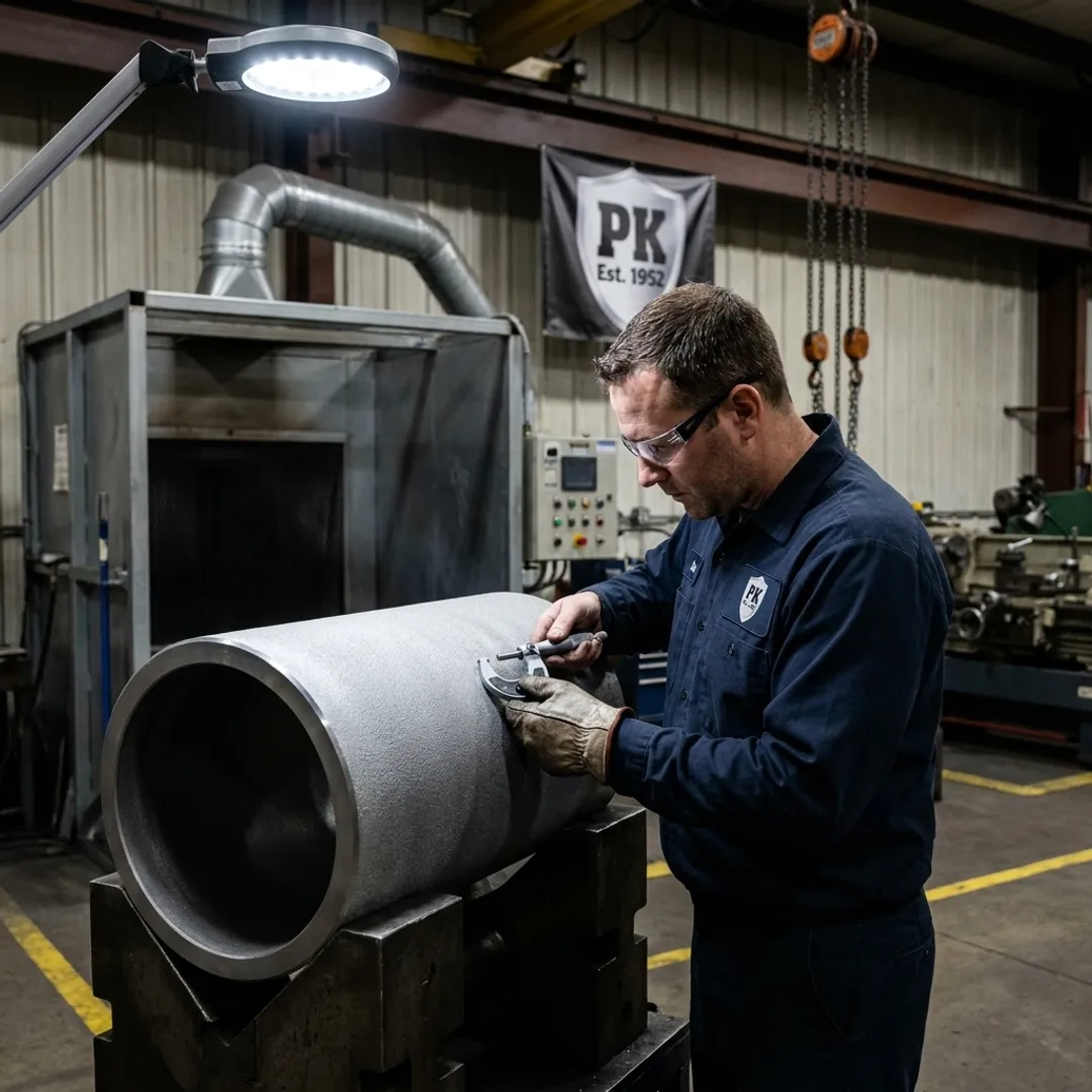 Industrial coating applied to a machined metal part