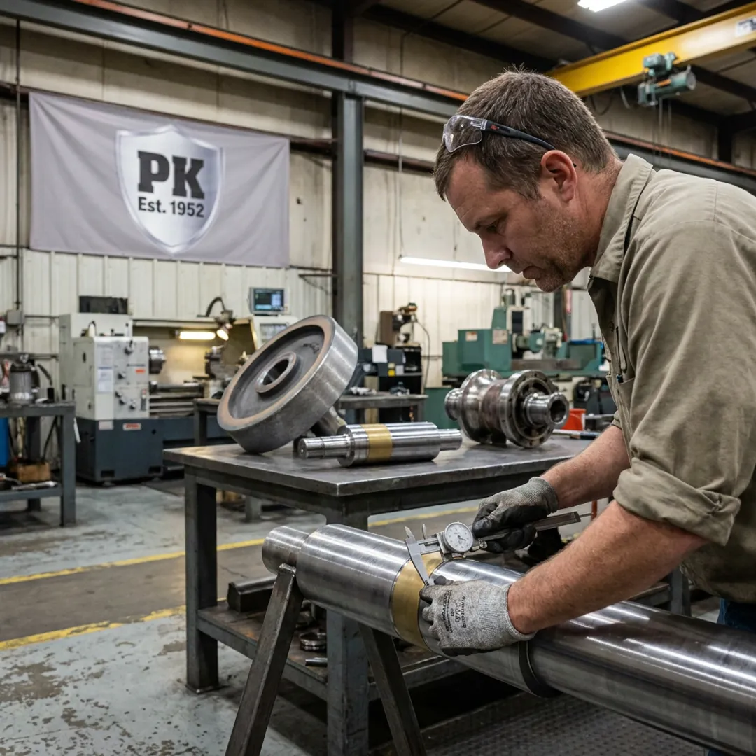 Industrial coated components being inspected