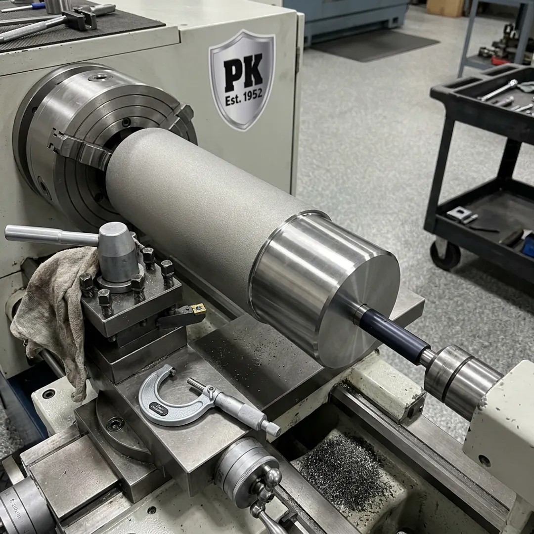 Precision coated industrial metal component