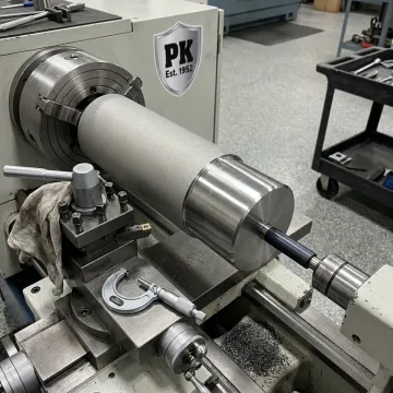 Precision coated industrial metal component