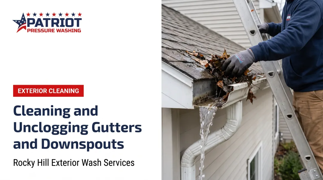 Cleaning and Unclogging Gutters and Downspouts