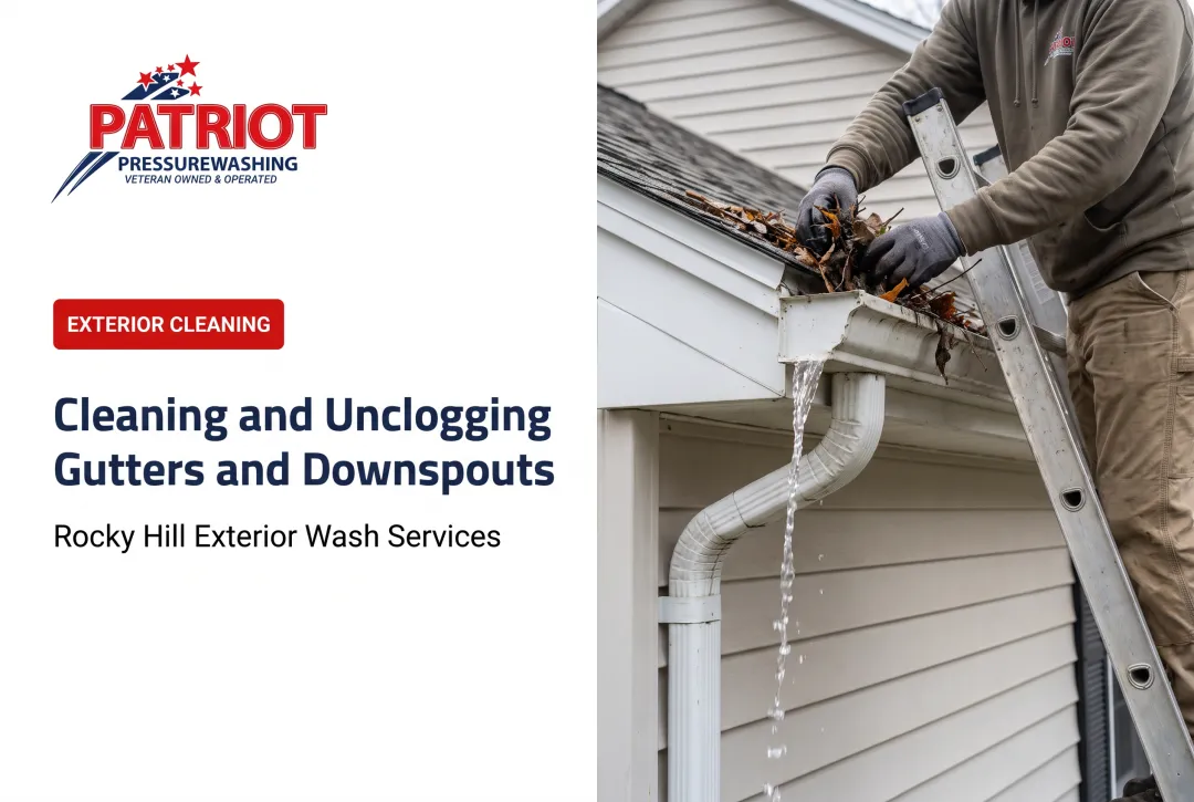 Cleaning and Unclogging Gutters and Downspouts