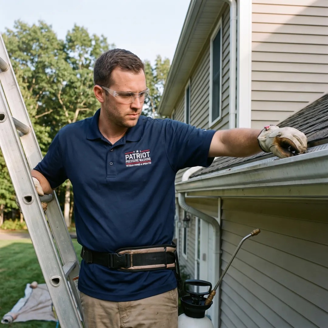 Gutter guard cleaning and drainage test