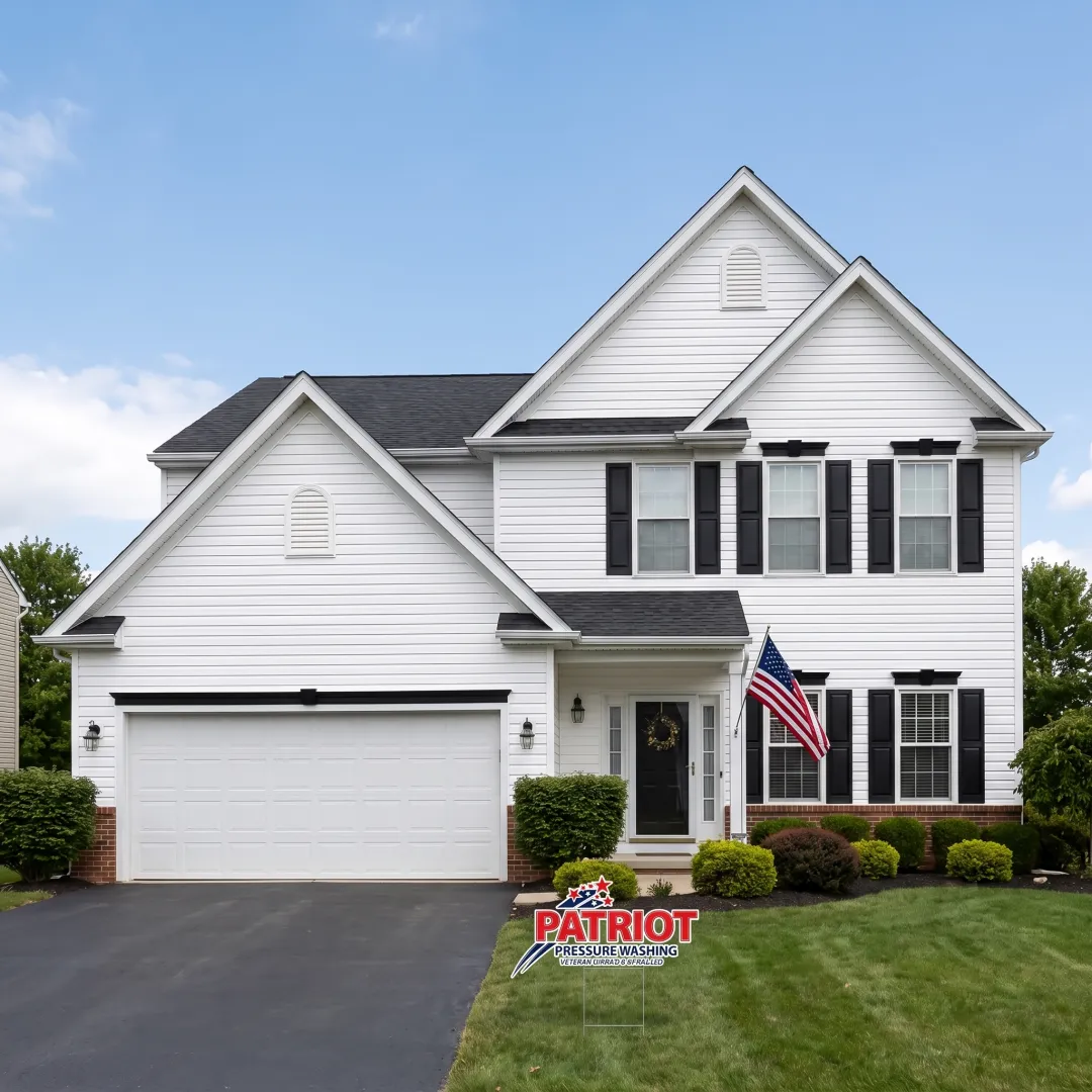 Clean home siding after soft washing