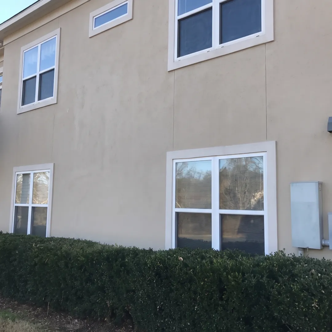 Clean siding after professional exterior washing