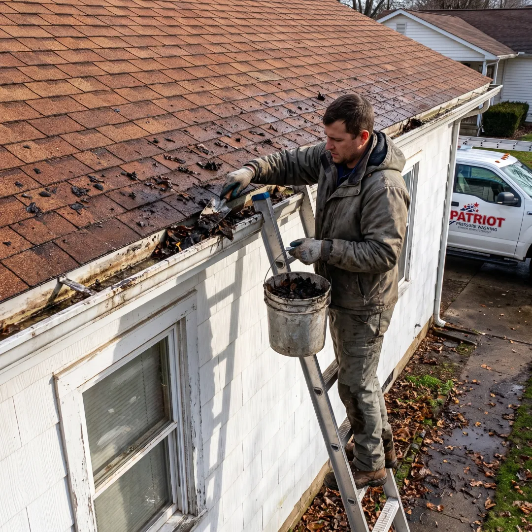 Leaf Gutter Cleaning