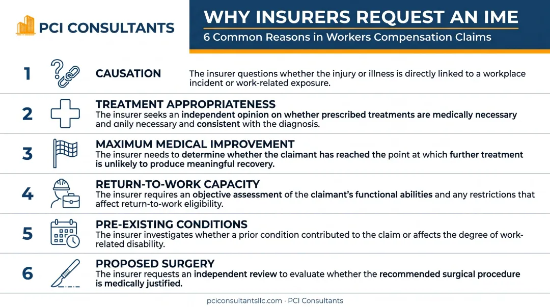 Six key reasons workers comp insurers request an independent medical examination