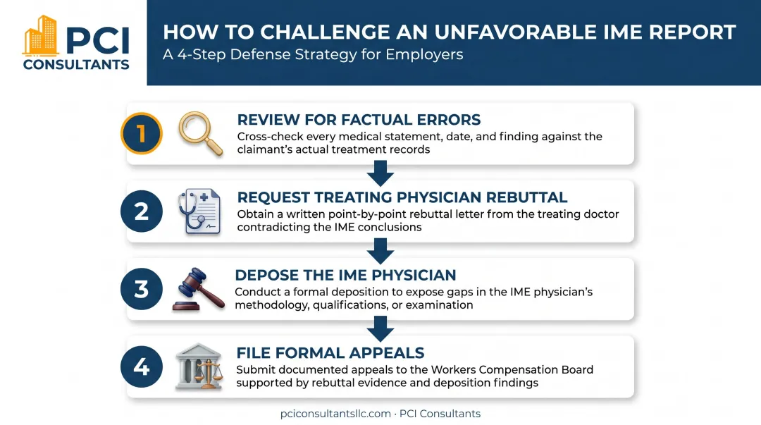 Four-step process for challenging an unfavorable workers comp IME report