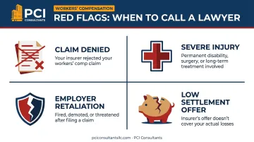 Four key red flags showing when to hire a workers' compensation lawyer
