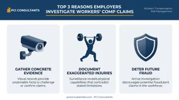 Three key business reasons for using private investigators in workers comp cases