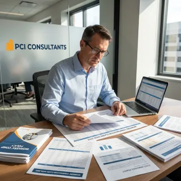 Workers compensation consultant reviewing claims data