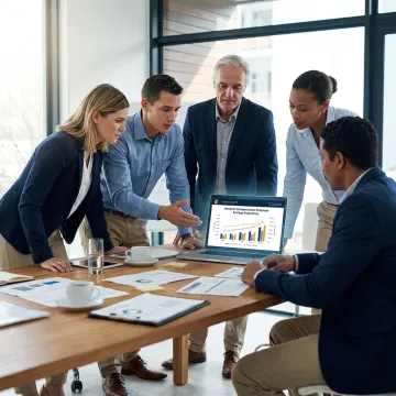 Consultants analyzing workers compensation claims data