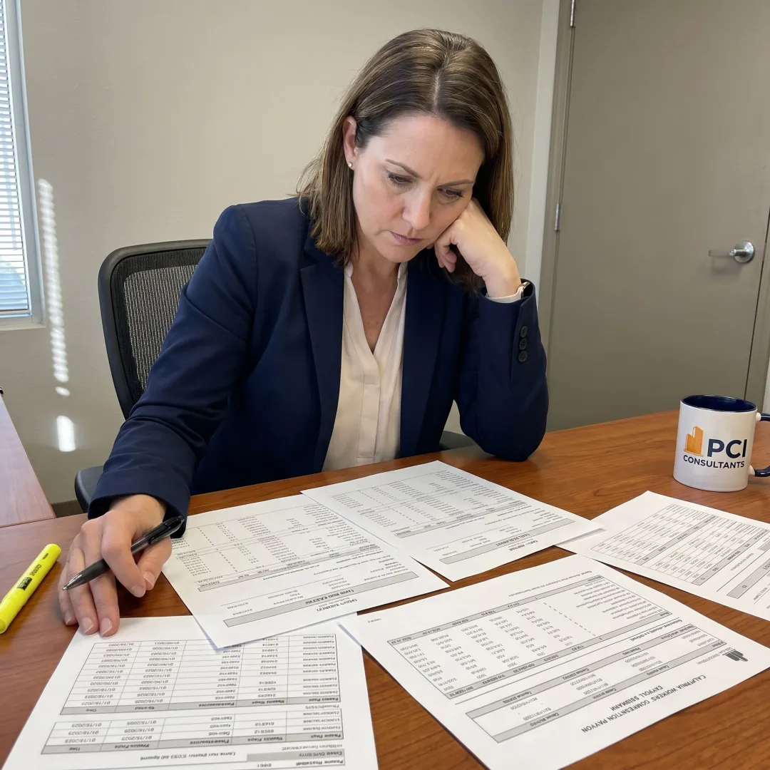 Workers compensation consultant reviewing assisted living loss runs