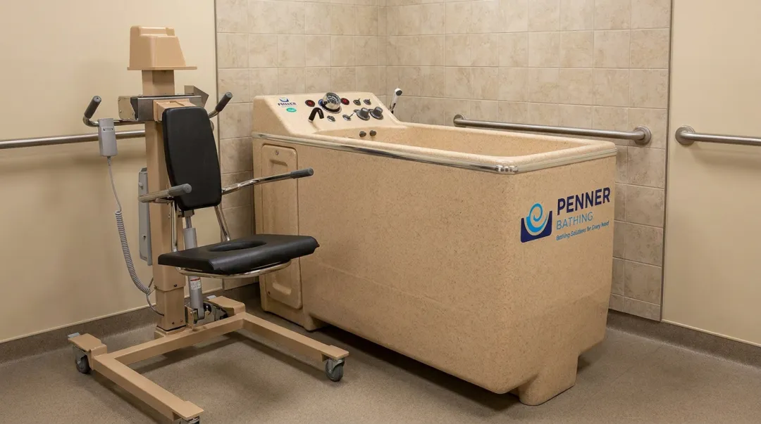 Penner Bathing commercial walk-in tub system designed for long-term care facilities