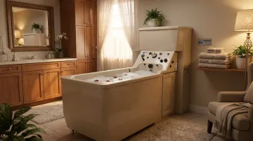 Penner therapeutic bathing system installed in long-term care facility room