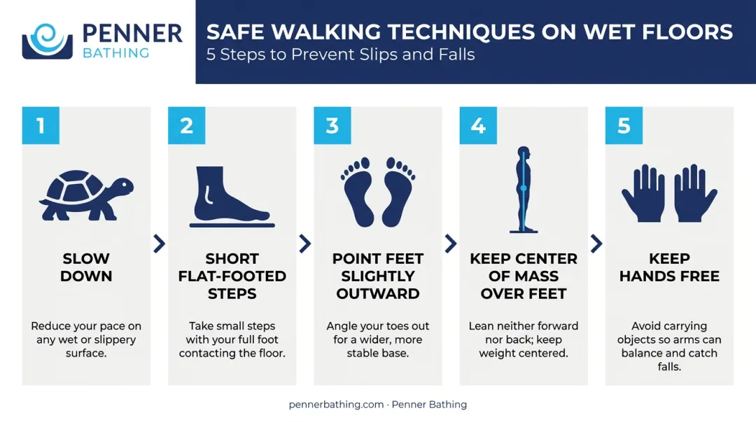 5 safe walking techniques for wet floors step-by-step illustrated guide