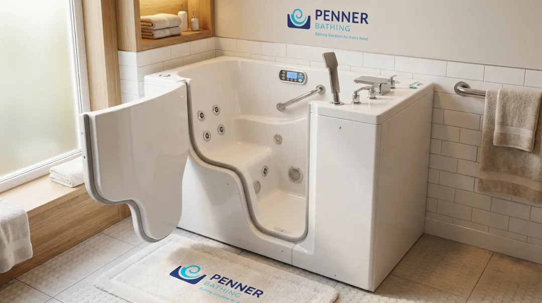 Penner Bathing Dream Spa walk-in bath with temperature controls and jet system