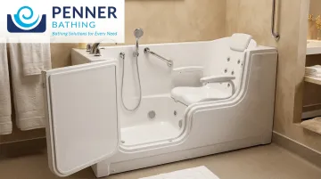 Dream Spa Walk-In Bath featuring swing-out door low-threshold entry and hydrotherapy jets